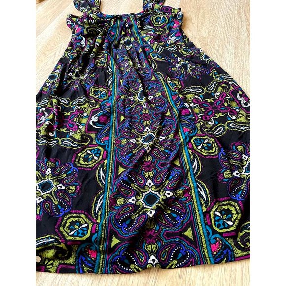 OMG! Sexy Flattering Flowing Colorful Print Dress - Picture 2 of 8